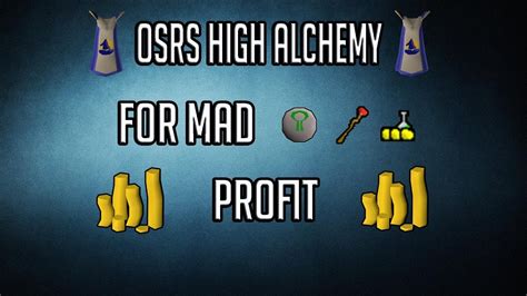 I was just wondering if theres anything easier to make and alch for good profit Question Other than high level slayer. . Osrs high alch profit